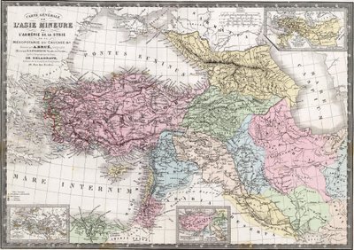 General Map of Asia Minor, Armenia, Syria, Mesopotamia, the Caucasus, etc. by Adrien Hubert Brué